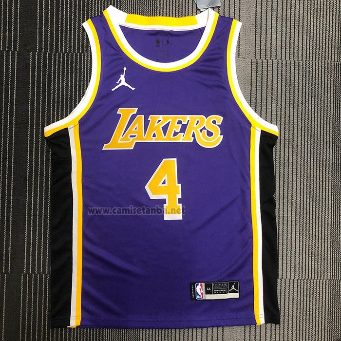 Camiseta Los Angeles Lakers Rajon Rondo #4 Statement Edition 2021-22 Violeta